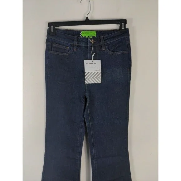 Free People x Sandrine Rose Women Indigo Blue Super  Flare  Leg  Jeans - Picture 3 of 4